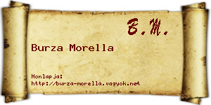 Burza Morella névjegykártya
